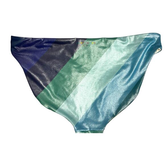 Kurt Geiger London KENSINGTON Multi Shimmer Stripe Bikini bottoms | Sz XL - Picture 16 of 16